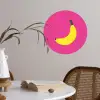 Banaan - Geel - Fruit Wandcirkel behangsticker klein -sfeer3