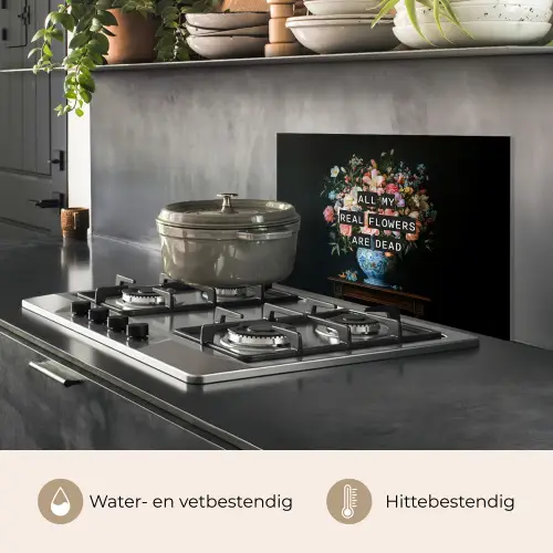 Bloemen - Art - Pastel - Quotes keuken achterwand spatscherm klein -usp_NL
