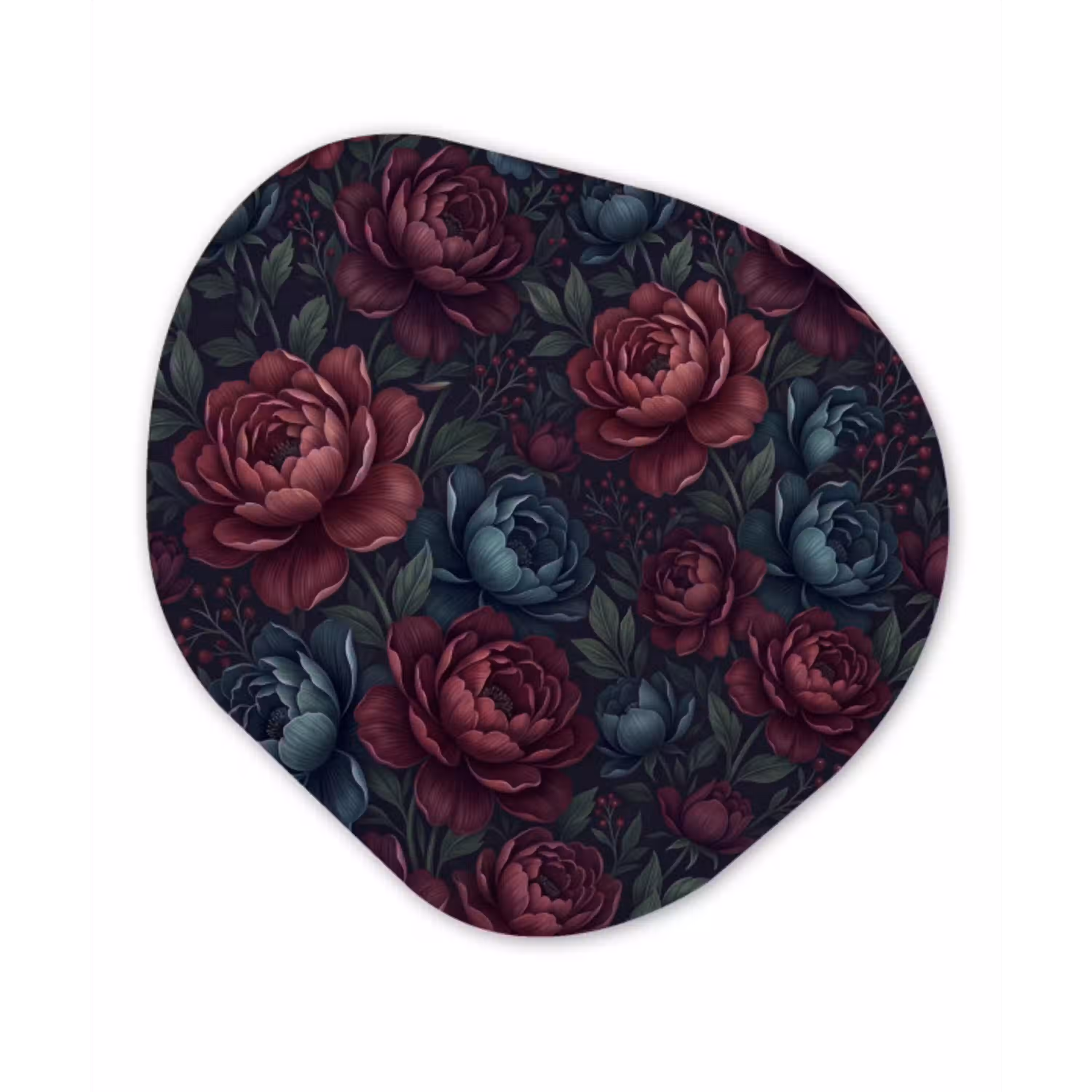 Bloemen - Patroon - Natuur - Klassiek - Donker Wandcirkel Organisch Forex 3mm klein -3d