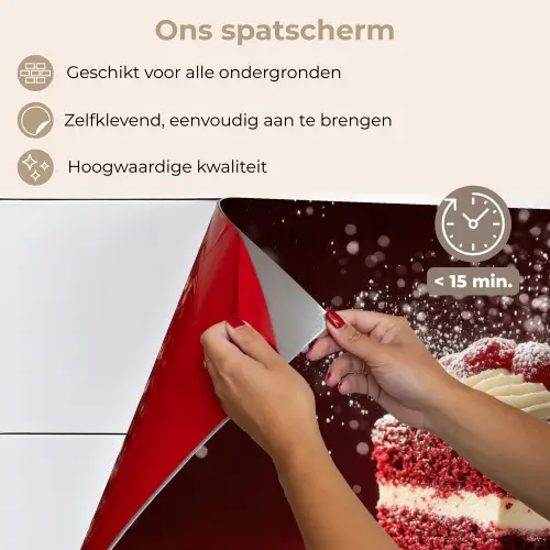 Rode - Velvet - Taart - Eten keuken achterwand spatscherm klein -spatscherm_NL