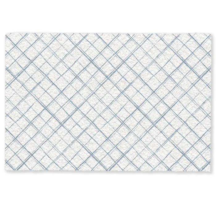 Raster - Blauw - Patroon Deurmat klein 898 -zkaufland3d