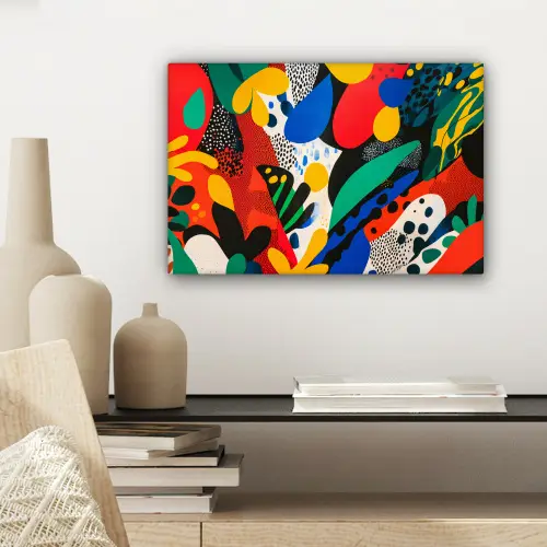 Abstract - Planten - Vormen - Kleurrijk canvas 2cm klein -sfeer6