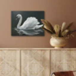 Zwaan - Water - Natuur - Realistisch - Wit PET vilt klein -sfeer4