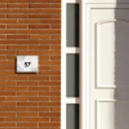 Bloemen - Beige - Traditioneel Naambord Rechthoek middel -sfeer3-rechthoek-S
