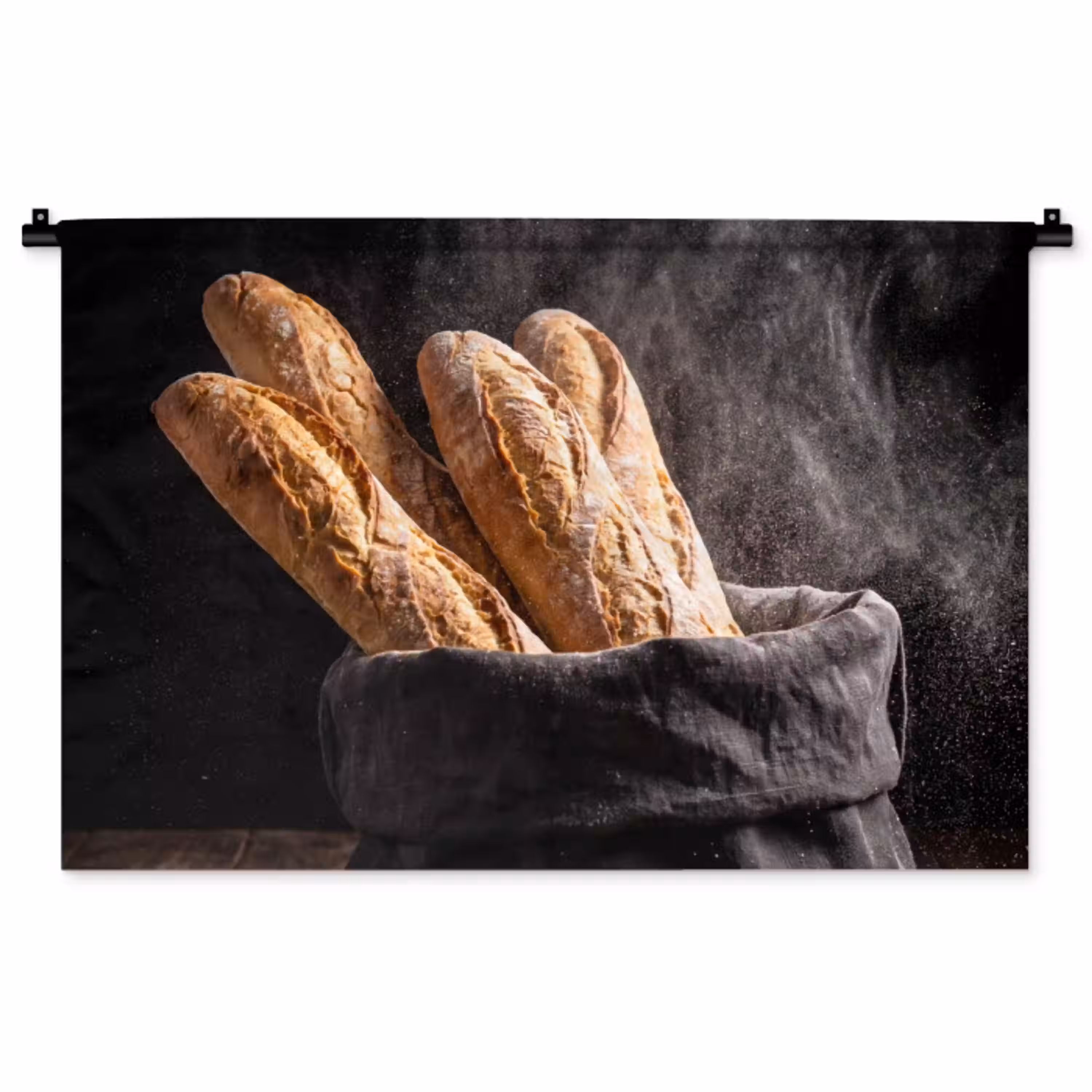 Brood - Zak - Eten Wandkleed katoen middel -zz3d