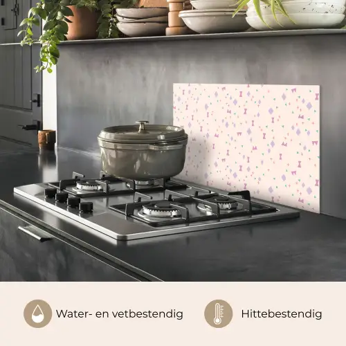 Vormen - Zalmroze - Patroon keuken achterwand spatscherm klein 900 -usp_NL