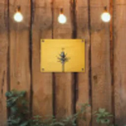Plant - Minimalistisch - Bloem - Geel tuinposter los doek klein -sfeer1