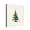 Kerstboom - Illustratie - Ster - Sneeuw aluminium wit klein -3d