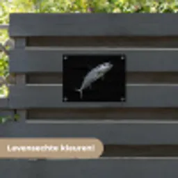 Makreel - Vis - Zwart tuinposter los doek klein -sfeer3