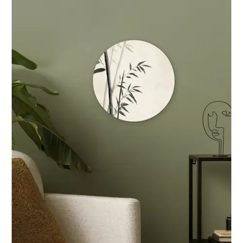 Japandi - Bamboe - Beige Wandcirkel plexiglas klein -sfeer3