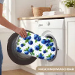 Bessen - Patroon - Blauw Badmat klein 997 -USP_WasbaarDE