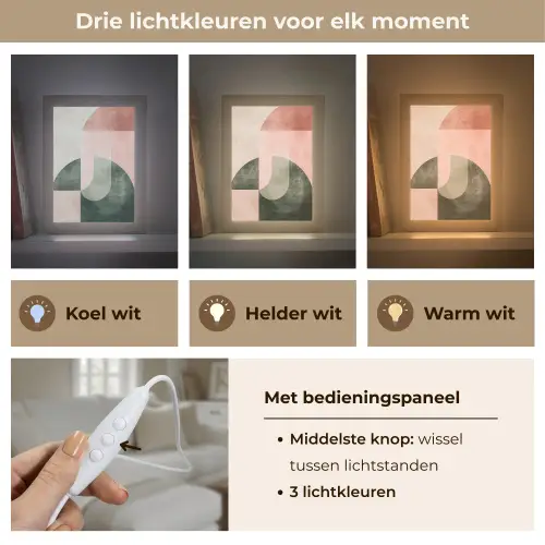 Cirkel - Abstract - Roze Light Box met kabel (Tafellamp) klein -USP_lichtkleurNL