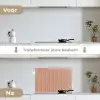 Zalmroze - Patroon - Geometrisch keuken achterwand spatscherm klein 900 -voor_na_NL