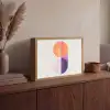 Cirkels - Abstract - Paars Light Box met batterij (Wandlamp) middel -sfeer2