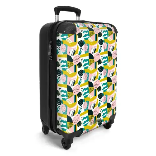 Fruitige jungle collage NBS - Handbagage koffer - Kinderen Unisex middel -productfoto_3d