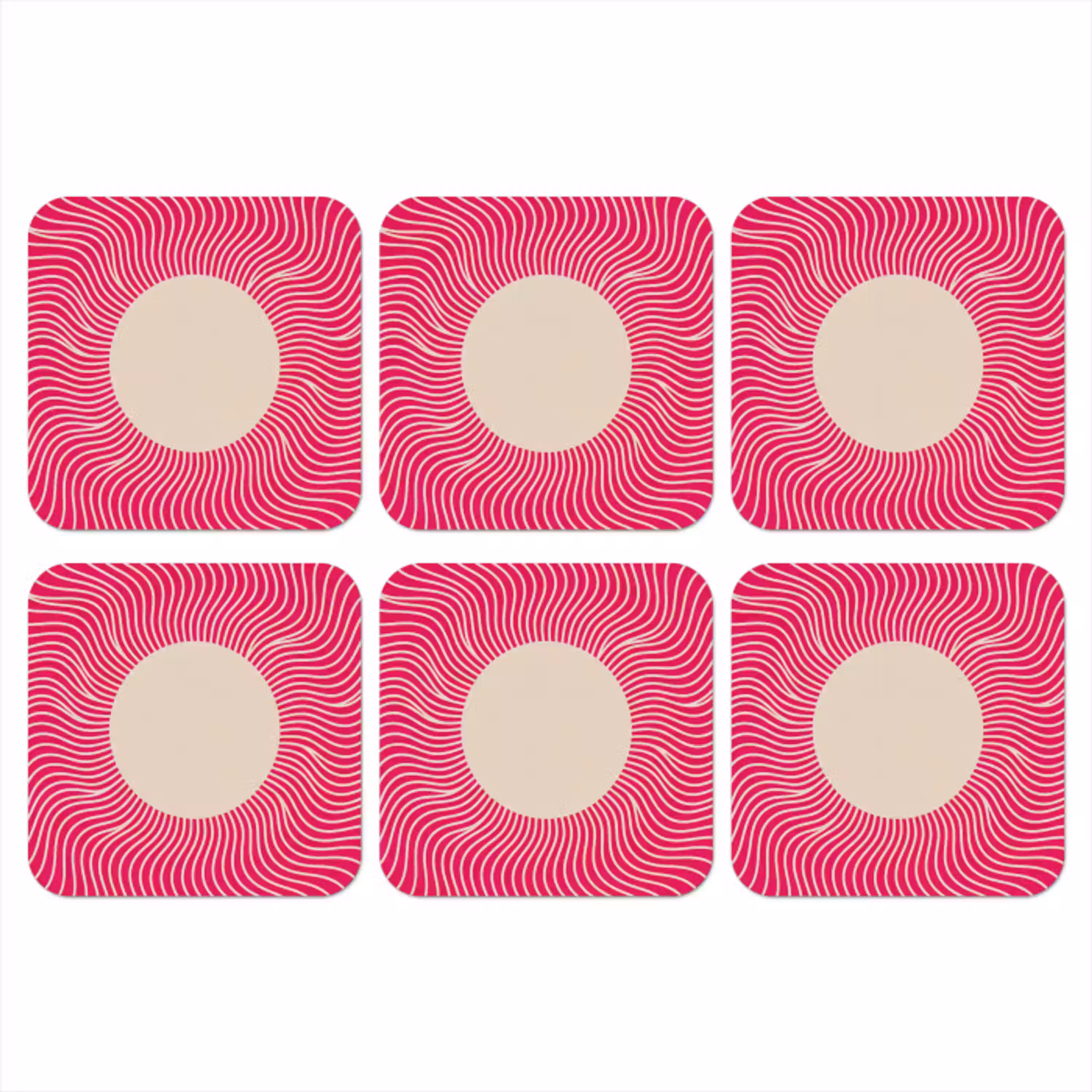 Abstract - Patroon - Roze onderzetter kurk middel -3d