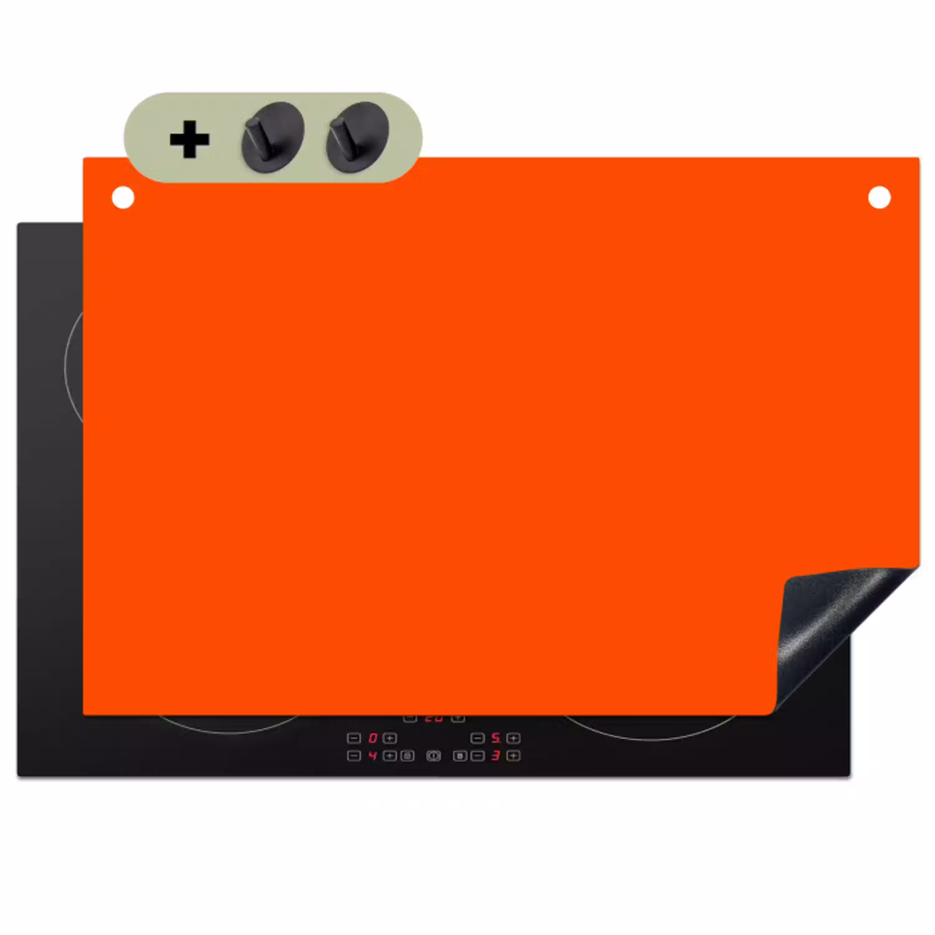 Fiery  - Tangerine - Oranje Inductie beschemer met haakjes klein 777 -3d