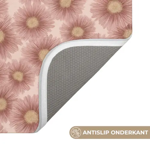 Gerbera - Bloemen - Roze Badmat klein 997 -USP_AntislipNL