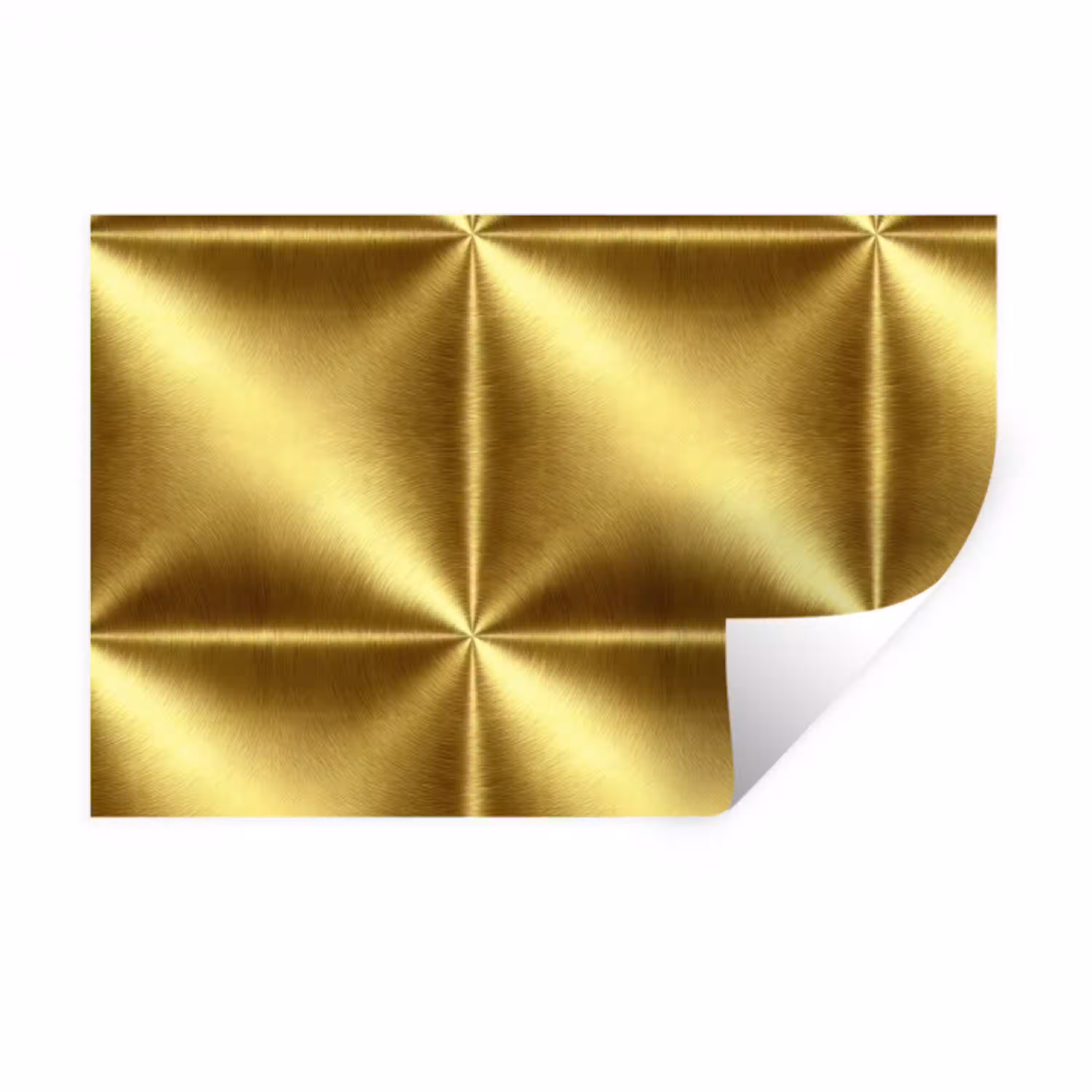 Textuur - Geborsteld Goud - Industrieel - Metallic Muursticker klein 286 -3d