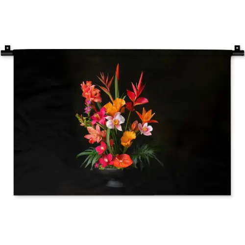 Boeket - Bloemen - Exotisch Wandkleed katoen klein -zz3d