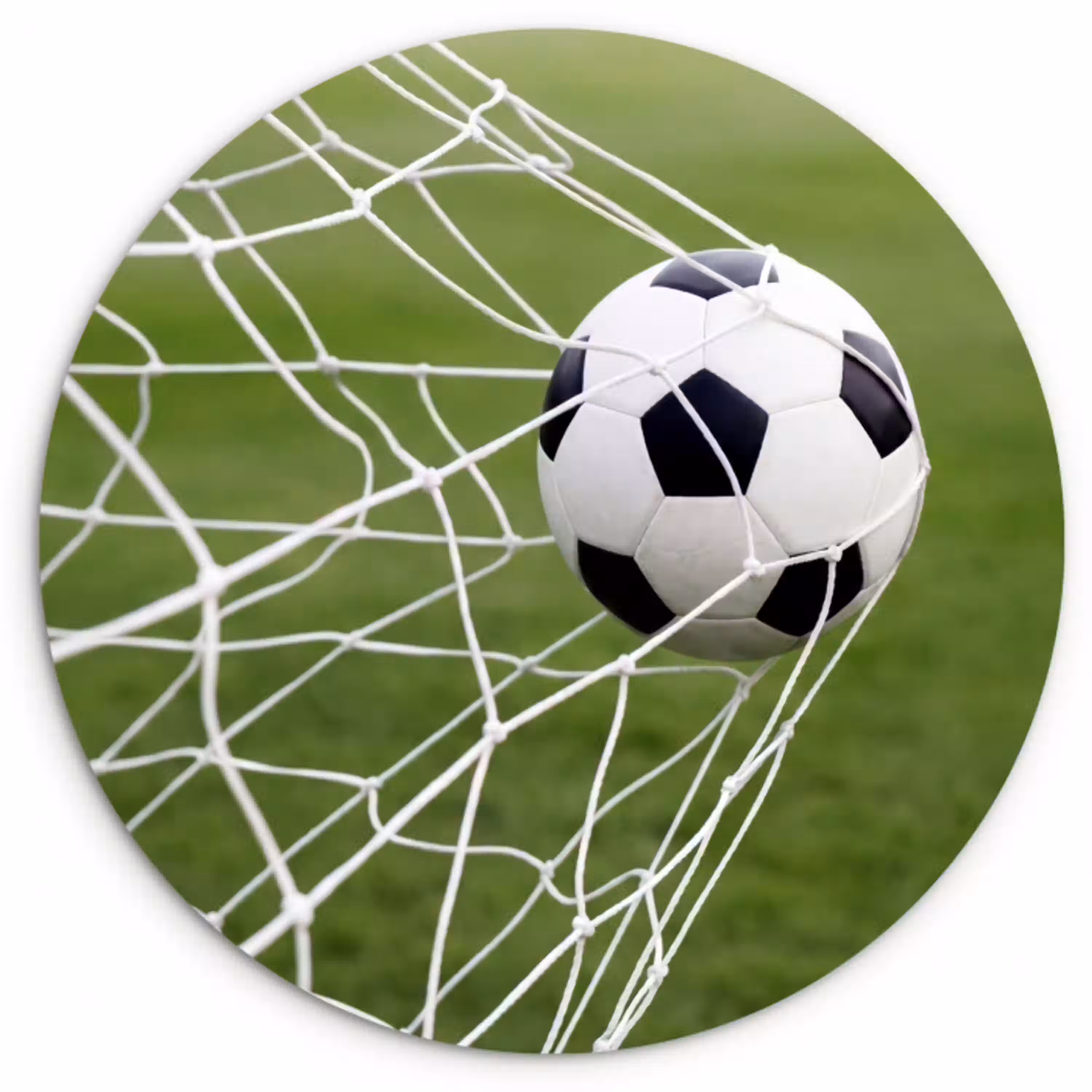 Voetbal - Goal - Net - Sport Wandcirkel kunststof plaat 5mm dik klein -3d