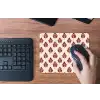 Botanisch - Patroon - Bordeaux muismat rubber klein 262 -toetsenbord