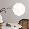 Terrazzo -  Patroon - Wit - Perzik Wandcirkel behangsticker klein 186 -sfeer3
