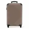 Minimal - Kruisende lijnen op taupe NBS - Handbagage koffer - Unisex middel -productfoto_recht