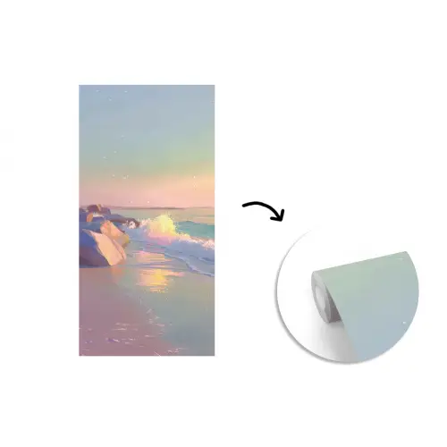 Zomerlicht - Strand - Fonkelende accenten fotobehang vinyl groot -3d