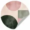 Vormen - Abstract - Cirkel - Zwart Wandcirkel behangsticker klein -3d