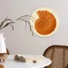 Schelp - Oranje - Ribbels Wandcirkel kunststof plaat 5mm dik klein -sfeer4