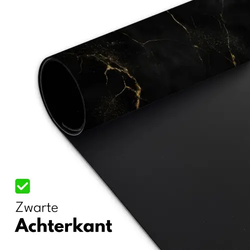 Zwart marmer - Gouden aders - Klassiek Muismat XXL klein -sfeer2