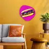 Hotdog - Roze - Retro Wandcirkel Organisch Forex 3mm klein -sfeer4