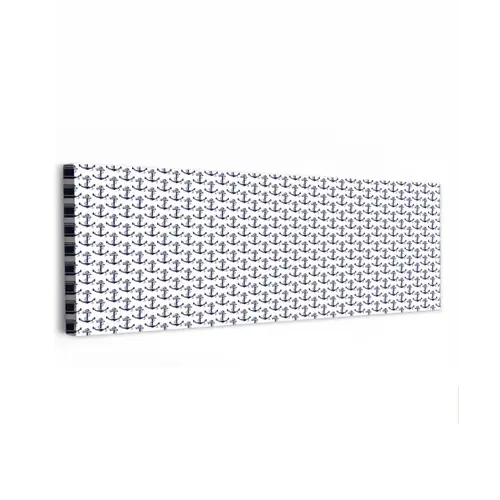 Oceaan - Anker - Blauw - Wit canvas 2cm klein 828 -z3d