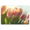Tulpen - Roze - Zonnestralen Placemat vinyl groot -zzsfeer1_Kitchenyeah-website