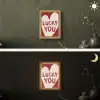 Lucky - Hart - Rood Light Box met kabel (Wandlamp) klein -sfeer3