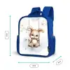 Konijn - Baby dier - Kinderen Kinderrugzak - Blauw middel -productfoto_formaten