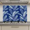 Blad - Palm - Blauw keuken achterwand spatscherm klein 900 -3d_website