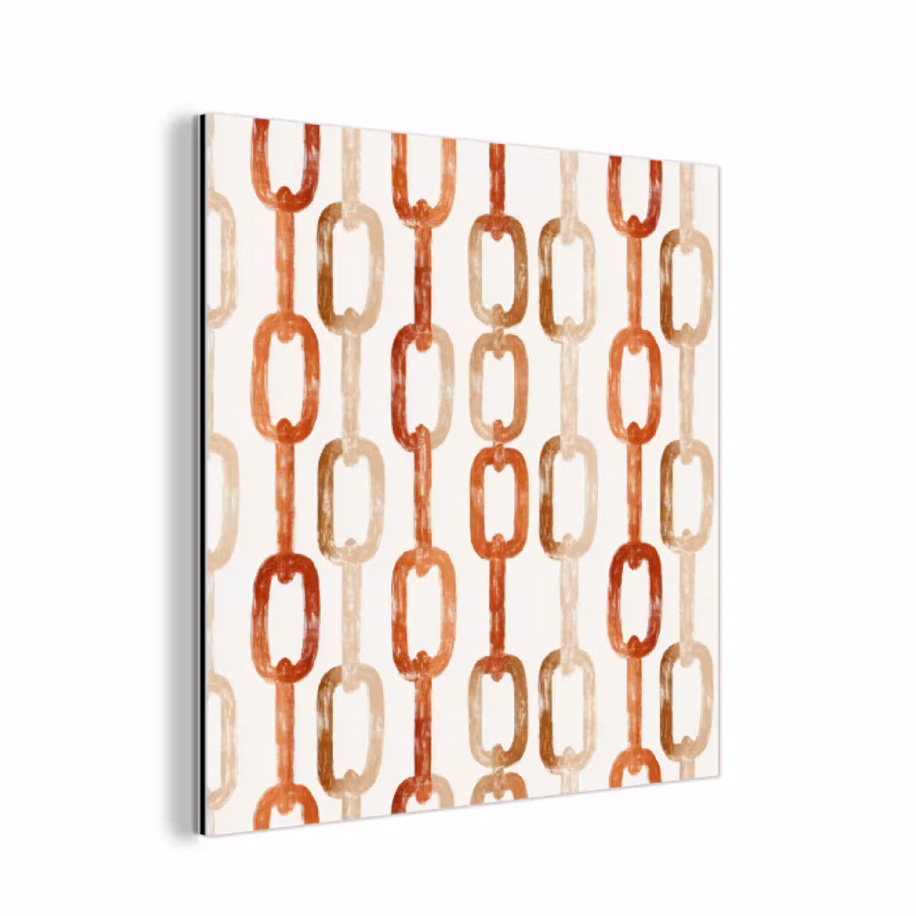 Schakels - Patroon - Aquarel - Terracotta aluminium wit klein 46 -3d