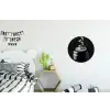Kurkentrekker - Wijn - Zwart - Wit Wandcirkel aluminium klein -kinderkamer