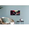Schedel - Abstract - Rood - Blauw - Graffiti Muursticker klein -plant