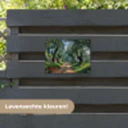 Pad - Bomen - Schaduw - tuinposter los doek klein -sfeer3