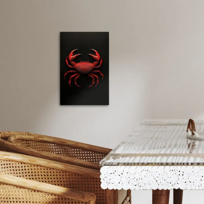 Krab - Rood - Vissen - Schaaldieren KitchenYeah - Keuken - Canvas klein -sfeer3