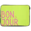 Groen - Smiley - Bonjour - Roze laptophoes neopreen klein -zkaufland3dotto