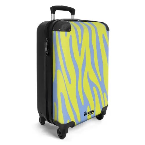 Abstract - Gele golven NBS - Handbagage koffer - Kinderen Unisex middel -productfoto_3d