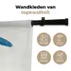 Schildpad - Blauw - Schild Wandkleed katoen klein -sfeer2
