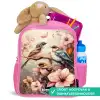Vogels met roze bloemen Kinderrugzak - Roze middel -inhoud_NL