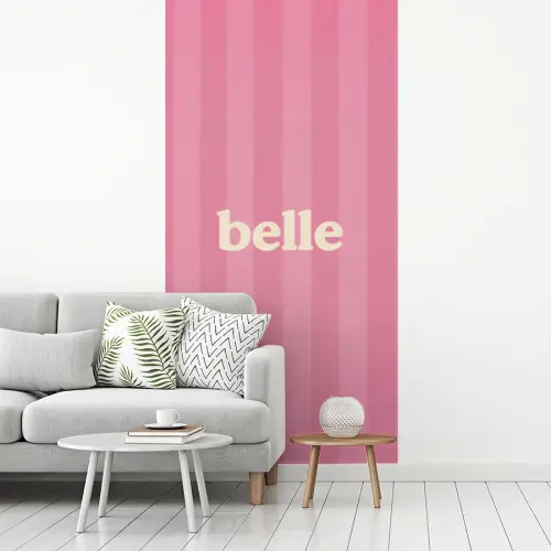 Roze - Gestreept - Belle fotobehang vinyl groot -woonkamer