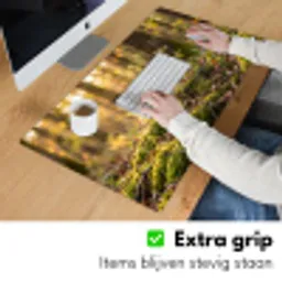 Houtsnip - Bos - Bladeren - Herfst - Gecamoufleerd Muismat XXL klein -sfeer3