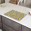 Groen - Retro - Hartjes - Patroon Inductie beschermer vinyl 3mm klein 276 -sfeer8
